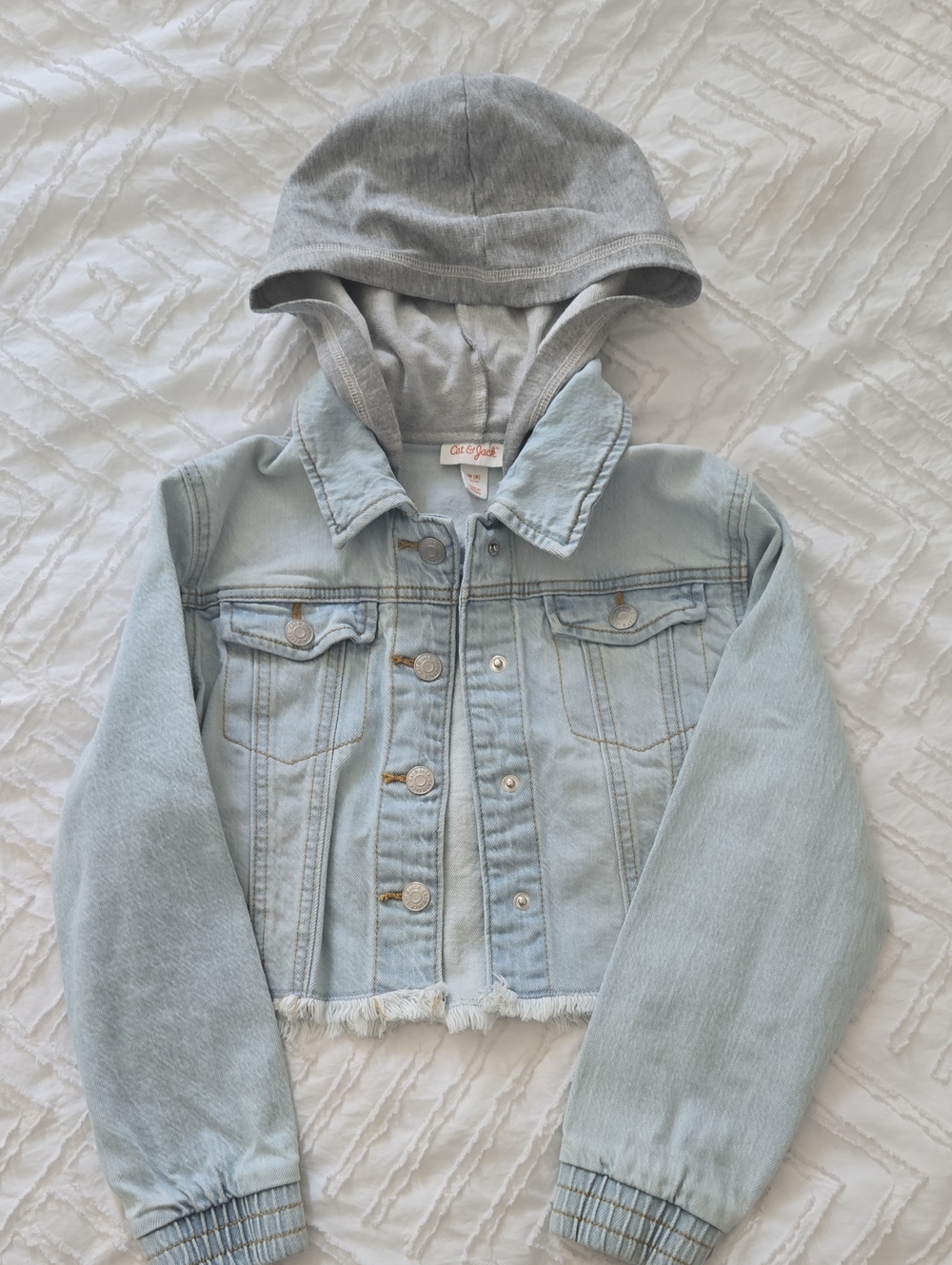 Light Blue Denim Hooded Jacket for Kids - Cat&Jack